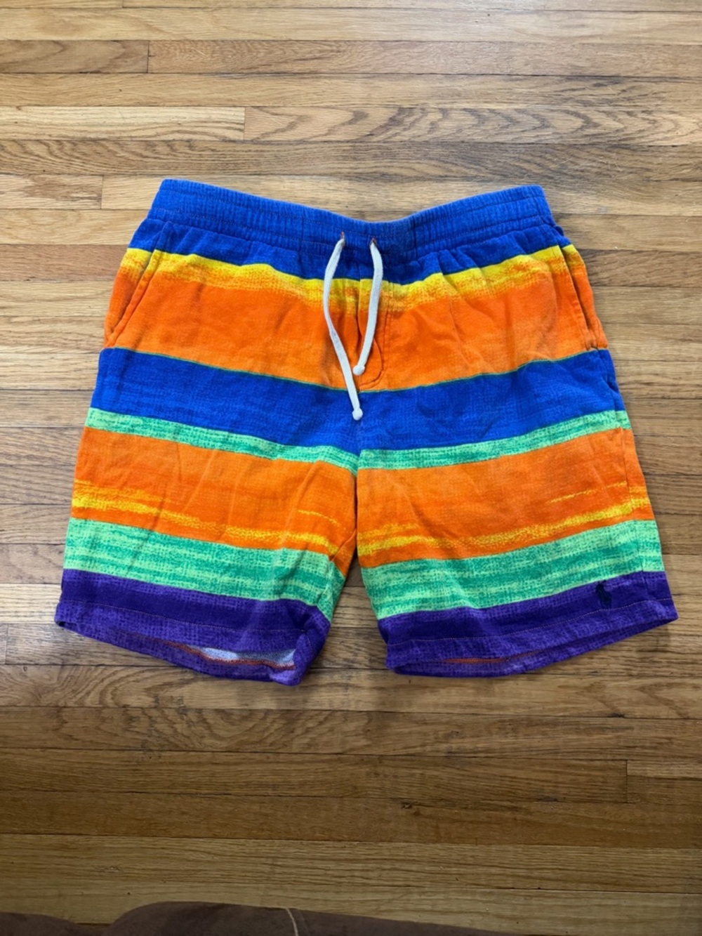 Polo Ralph Lauren Men's L Spa Classic Serape Stripe Drawstring Shorts Rare
